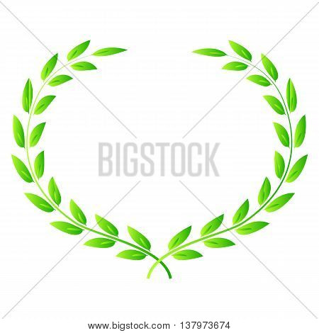 wreath, laurel, vector, winner, icon, royal, leaves, design
