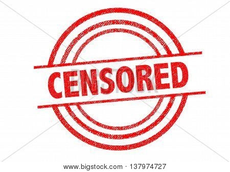 CENSORED Rubber Stamp over a white background.
