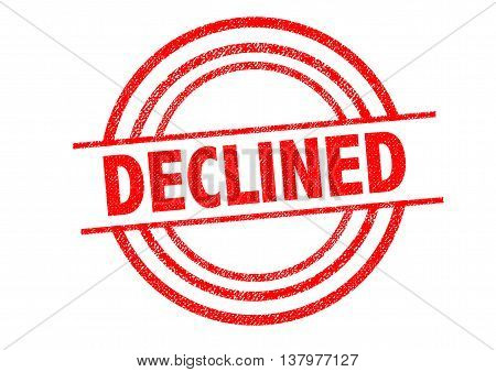 DECLINED Rubber Stamp over a white background.