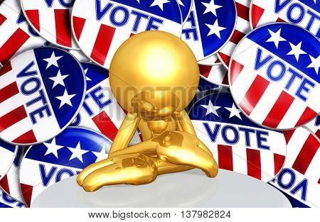 United States Of America U.S. Election Concept 3D Illustration