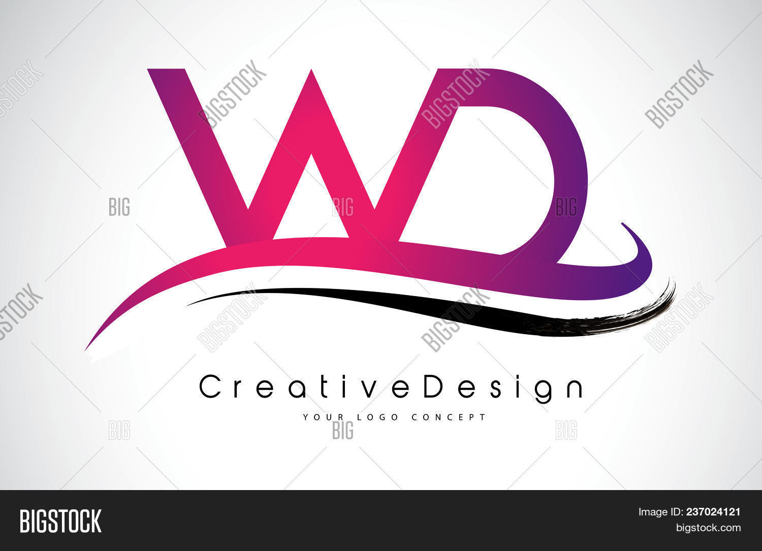 wd w d letter logo vector photo free trial bigstock