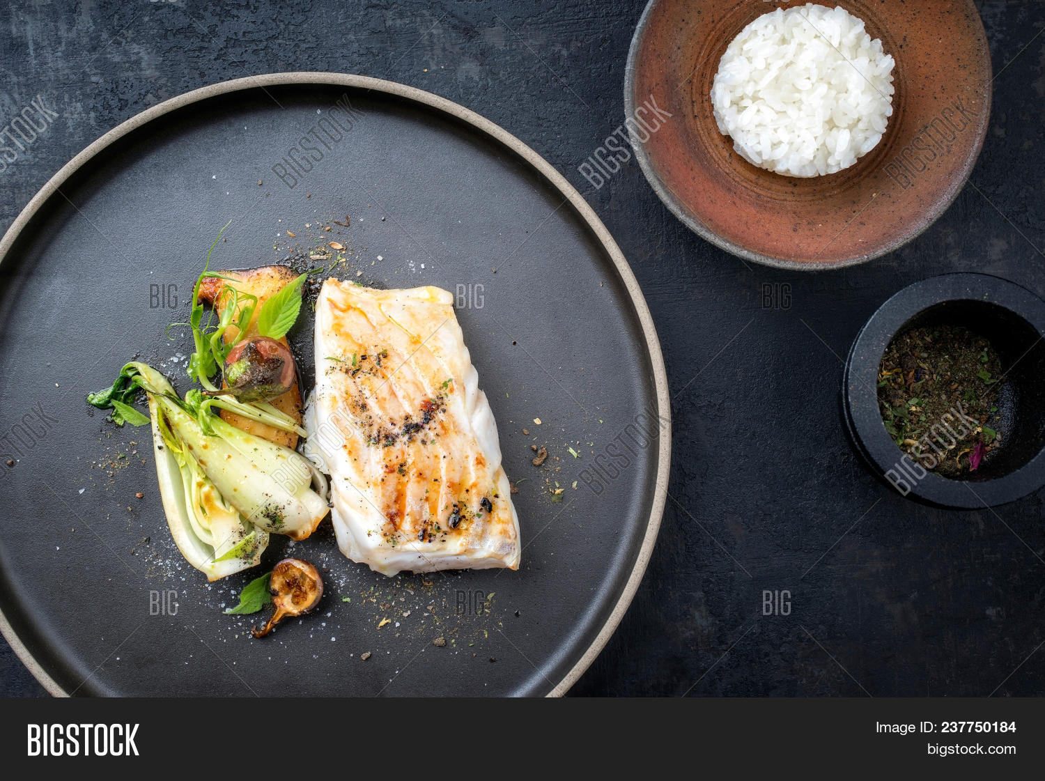 Cod Filet Asian Modern Thai Fried Cod Image & Photo (Free Trial) | Bigstock