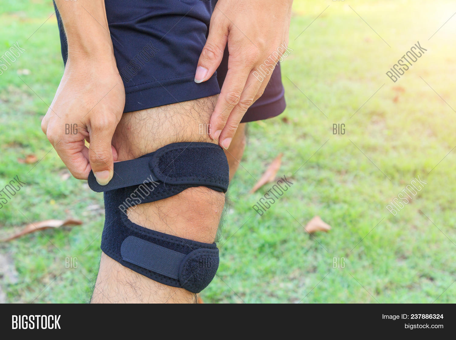 Man Wear Knee Support Image & Photo (Free Trial) Bigstock