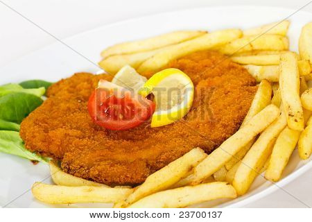 Grande Schnitzel, scaloppina, stile Viennese dell'Austria