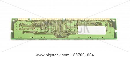Printed Circuit Board, Top Blank Card To Record Isolated On White Background