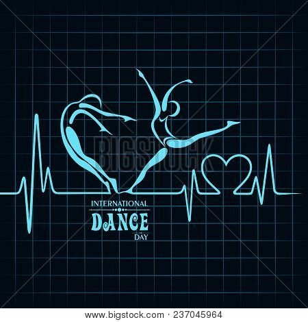 Vector Illustration Of International Dance Day, Design For Flyers, Magazines And Commercial Banners.
