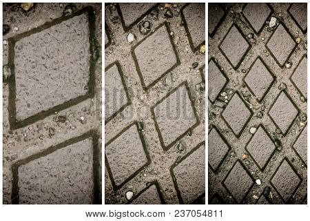Wet Iron Background, Rusty Texture, Cracked Surface.