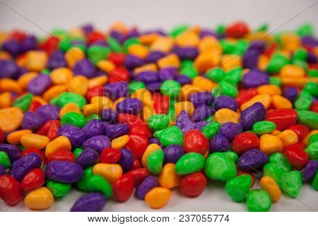 Colored Decorative Stones, Background Of Colored Stones