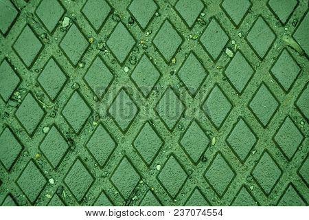 Wet Iron Background, Rusty Texture, Cracked Surface.