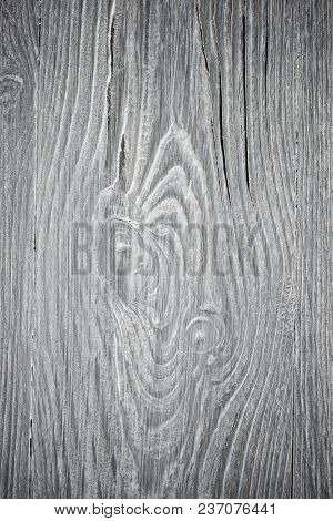Wood Texture. Gray Timber Board With Weathered Crack Lines. Natural Background For Shabby Chic Desig