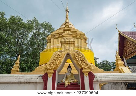 Wat Phra That Chom Wae One Of The 9 Important Pagodas Of Chiang Rai Province, Thailand.