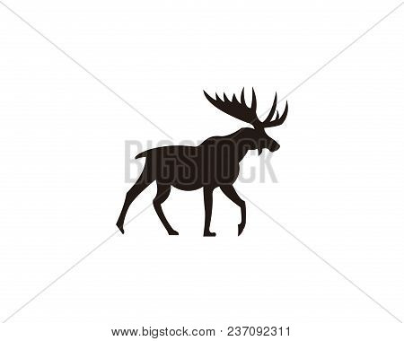 Deer Animal Zoo Black Logo Silhouette Mammals
