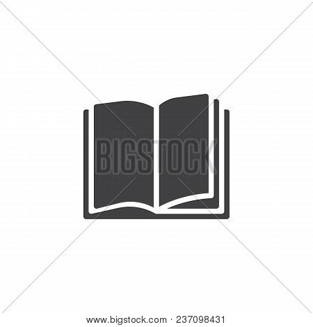 Book Vector Icon. Filled Flat Sign For Mobile Concept And Web Design. Open Book Simple Solid Icon. E