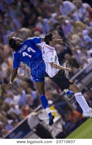 Valencia c.f. vs Chelsea fodbold match - fodbold UEFA Champions League 2007-2008 3 oktober i Mesta
