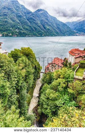 Scenic Canyon Called Orrido Di Bellano, Formed Through Erosion By The River Pioverna Before Entering