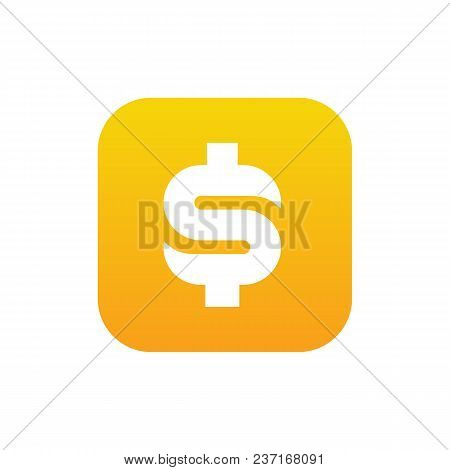 Dollar Money Symbol Combined With Square, Vector Illustration Design, High Quality