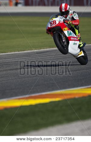 巴伦西亚，西班牙-11 月 6 日： MotoGP Comunitat 瓦伦西亚-马哥孛罗 Simoncelli-关于 2009 年 11 月 6 日