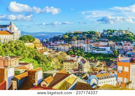 View Of  Alfama District At Lisbon, Portugal