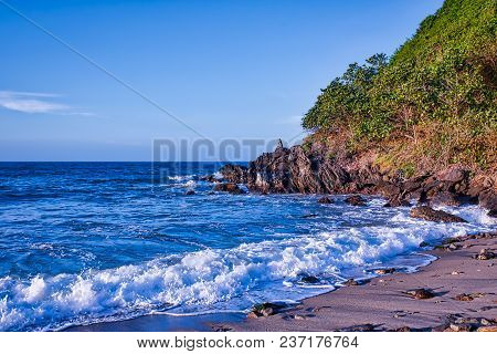 Wild Tropical Beach Along The Coast Next To Caracas (vargas, Venezuela).