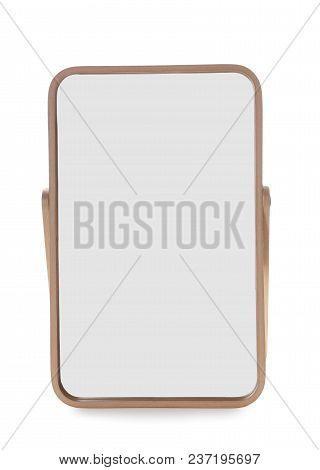 Small Mirror On White Background