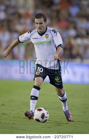 วาเลนเซีย สเปน - 22 กันยายน - การแข่งขันฟุตบอลของลีกฟุตบอลอาชีพสเปนระหว่าง Valenc