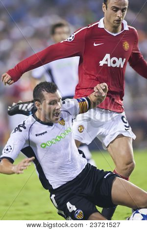 VALENCIA, Spagna - 29 settembre, UEFA Champions League, Valencia C.F. vs Manchester United, Mestalla 