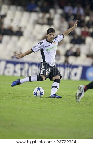VALENCIA, Spanien - NOVEMBER 2 - nogensinde Banega i UEFA Champions league match mellem Valencia og G