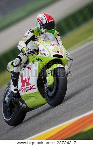 VALENCIA, Spanje - 7 NOVEMBER: Aleix Espargaro in de motogp Grand Prix van de Comunitat Valenciana, Rica