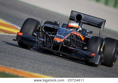 VALENCIA, Spanien - 1. februar: F1 vinter Test - Anne, Hispania Team - 1 februar 2011 i C