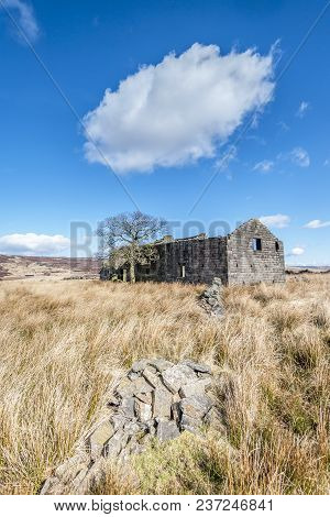 A Derelict Abandoned And Edwardian Farmhouse On The Moorland Of Calderdale In West Yorkshire