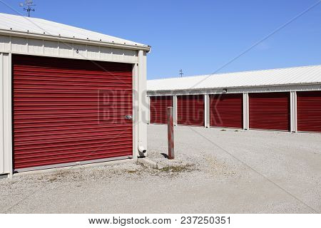 Numbered Self Storage And Mini Storage Garage Units Xii
