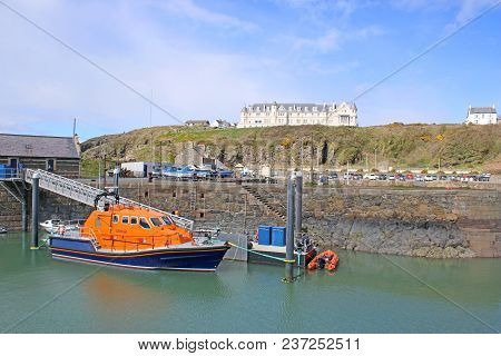 Lifeboat In Portpatrick Harbour In Galloway, Scotland