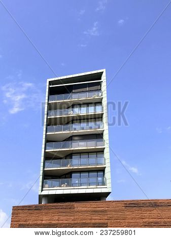 Almere, Flevoland, The Netherlands - March 22, 2018: Apartment Building Citadel In Almere City Cente