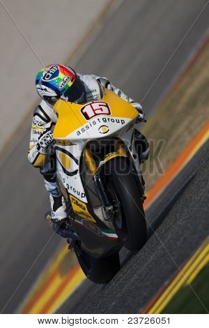 VALENCIA, Spagna - 10 febbraio: Partecipante in Moto2 e 125 Test - Alex de Angelis - su Februa