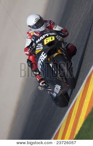 VALENCIA, Spagna - 10 febbraio: Partecipante in Moto2 e 125 prova - Julian Simon - febbraio 