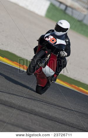 VALENCIA, Spanien - 11 februar: Deltager i den Moto2 og 125cc Test - Pedone - februar 11, 20