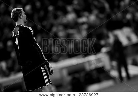 VALENCIA, Spanien - 15. februar - Neuer Schalke 04 Goolkeeper i UEFA Champions League mellem Val