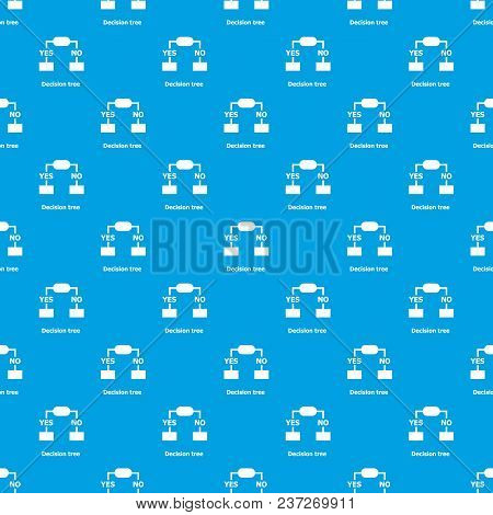 Decision Tree Pattern Vector Seamless Blue Repeat For Any Use