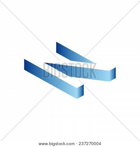 N Shadow Logo With Blue Gradient Colors