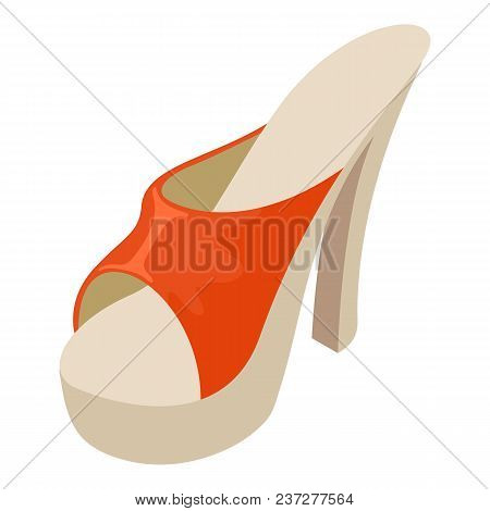 Heeled Sandal Icon. Isometric Illustration Of Heeled Sandal Vector Icon For Web