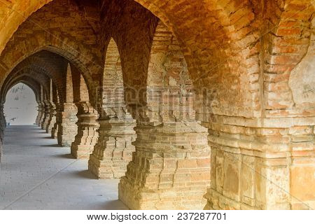 Rasmancha Temple, Bishnupur , India - Old Brick Temple Made In 1600. Unesco Heritage Site.