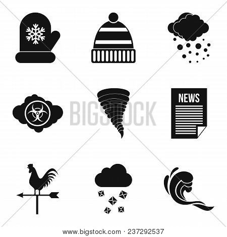 Met Office Icons Set. Simple Set Of 9 Met Office Vector Icons For Web Isolated On White Background