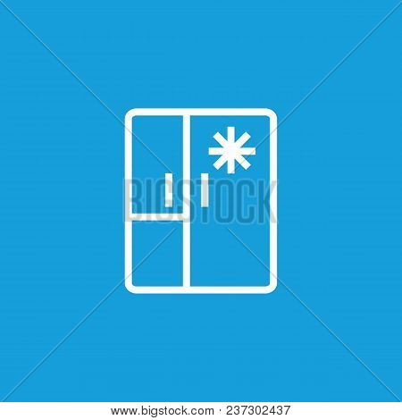 Icon Of Big Refrigerator. Fridge Freezer, Ice, Equipment. Household Appliance Concept. Can Be Used F