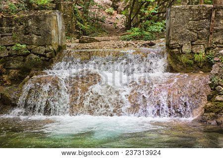 Crimea Beautiful Falls Dzhur-dzhur In The Summer