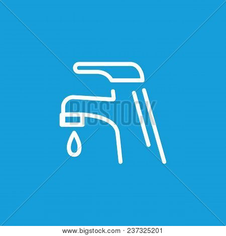 Line Icon Of Dripping Faucet. Water Savings, Water Pipe, Tap. Water Concept. Can Be Used For Topics 
