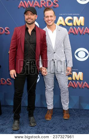 LAS VEGAS - APR 15:  Cody Alan, Michael Trea at the Academy of Country Music Awards 2018 at MGM Grand Garden Arena on April 15, 2018 in Las Vegas, NV