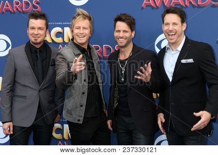 LAS VEGAS - APR 15:  Barry Knox, Josh McSwain, Matt Thomas, Scott Thomas, Parmalee at the Academy of Country Music Awards 2018 at MGM Grand Garden Arena on April 15, 2018 in Las Vegas, NV