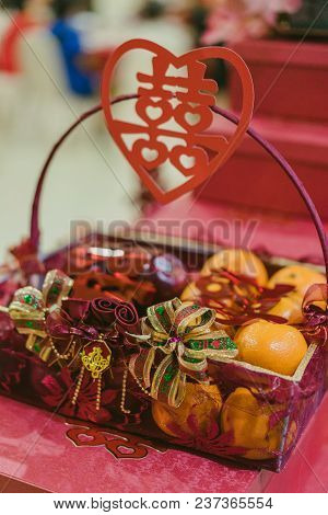 Hantaran, Seserahan, Gift Proposal Package For Engagement Married With Double Happiness Shuang Xi