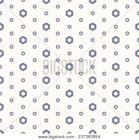 Abstract Geometric Seamless Pattern In Pastel Colors, White And Pale Blue. Simple Texture With Small