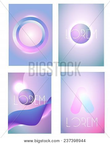 Modern Gradient Cards And Covers. Design Template For Banners, Placards, Posters, Flyers. Space Futu
